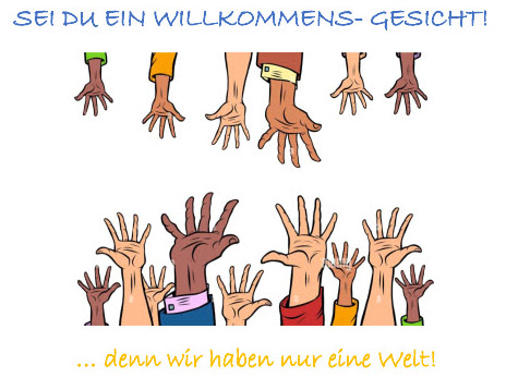 Sei Du ein Willkommens-Gesicht