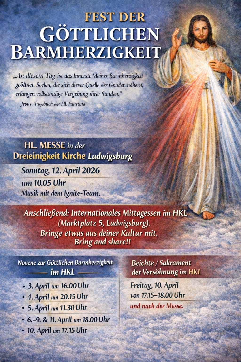 Fest der göttlichen Barmherzigkeit