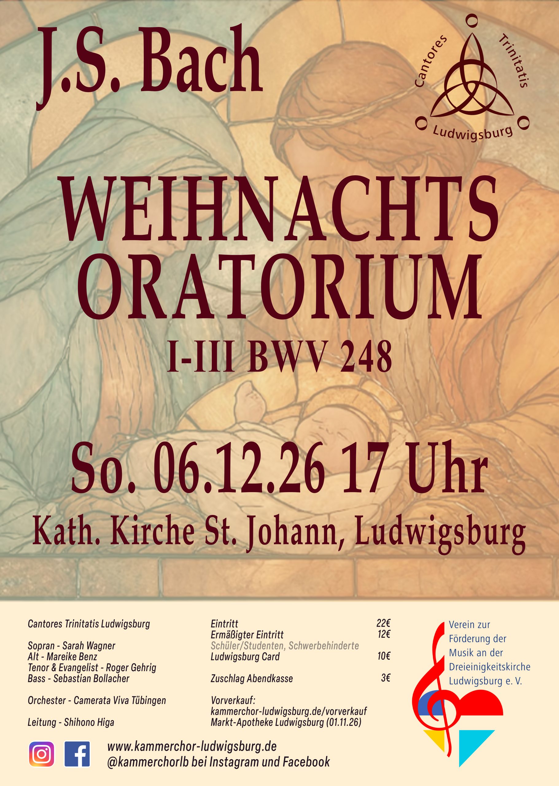 Weihnachtsoratorium am 6. Dezember in St. Johann